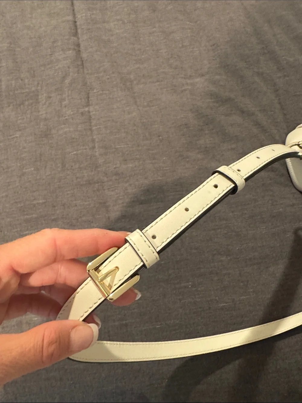 Michael Kors Pebbled Leather Crossbody Satchel in White